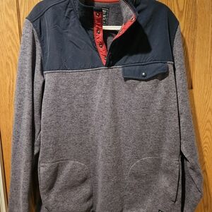 American Eagle Outfitters Gray Knit Sweater Pullover Jacket